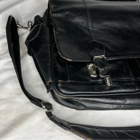 Wilson’s Leather vtg leather briefcase distressed - Picture 9 of 9